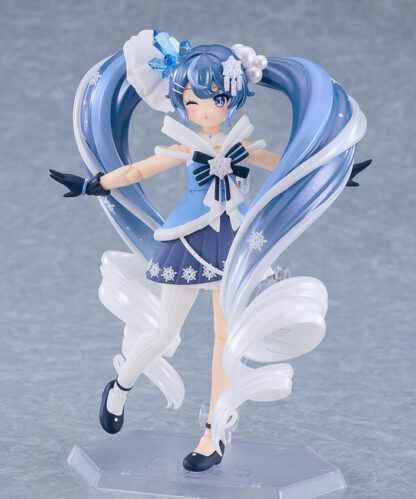 Character Vocal Series 01 - Hatsune Miku Figma Snow Miku Crystal Snow Version - Image 4