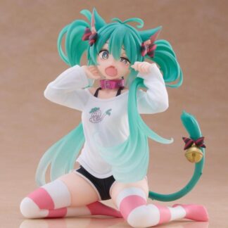 Hatsune Miku Desktop Cute Figure (Cat Ear T Shirt Version) (re-run)